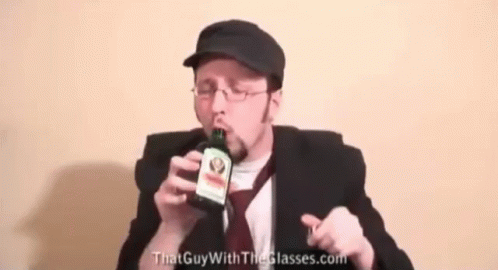 frozen - [Frozen Cimematic Universe] Les Secrets d'Ahtohallan - Page 5 Nostalgia-critic-drink-drinking-need-adrink-jagermeister-gif-13825285